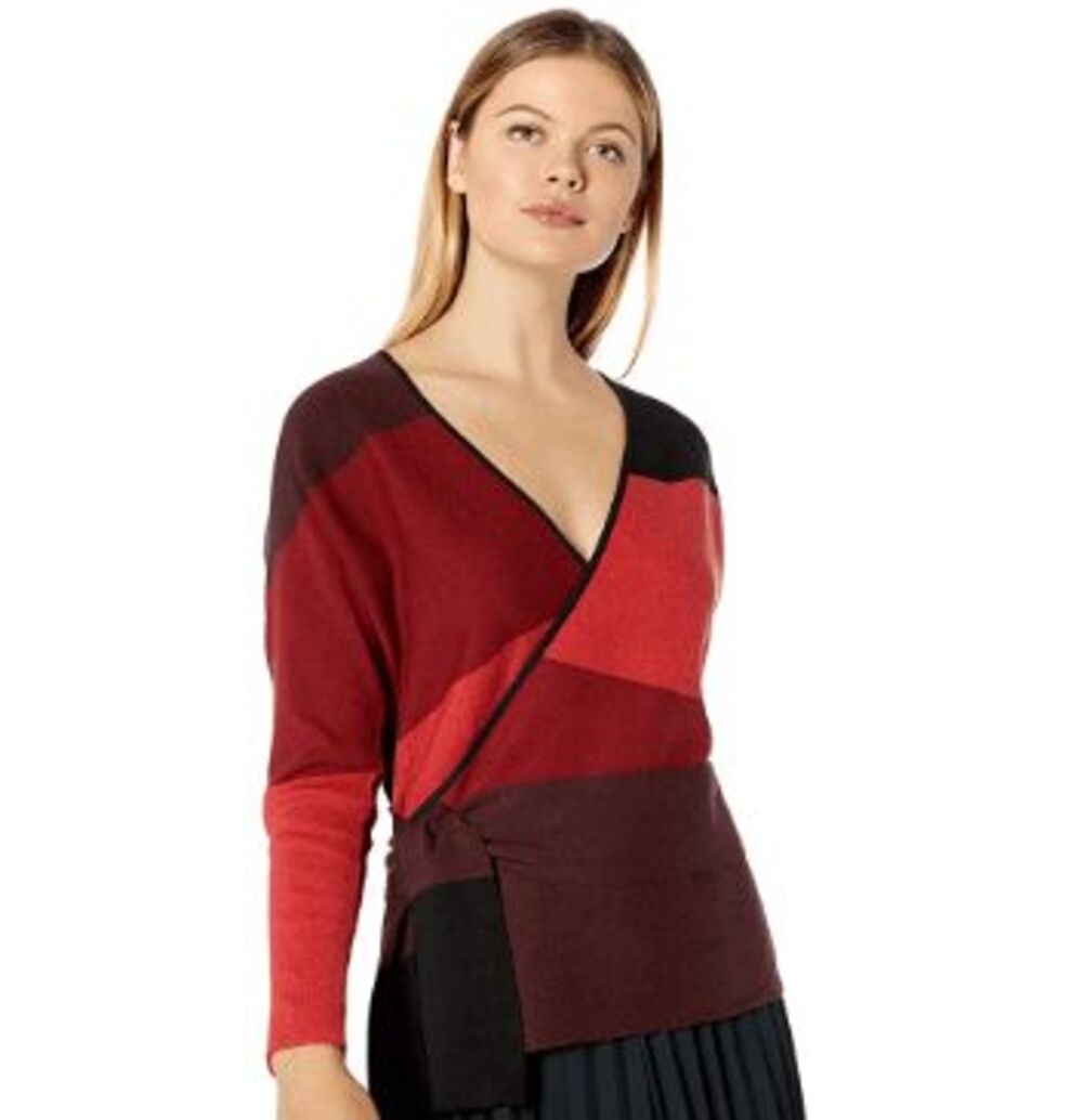 NIC+ ZOE New Wave Knit Tie Top Sweater Size Large